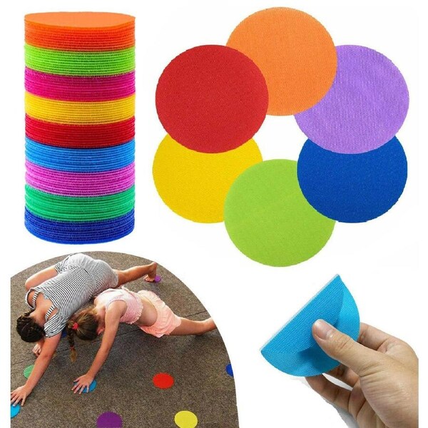 Round Carpet Marker Spot Sit Dot For Classroom Sport Easy Teach Tool Gameorange, Blue, Green, Red, Purple, Yellow30pcs