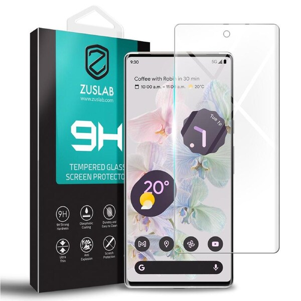 ZUSLAB Pixel 7a Tempered Glass Screen Protector Film Case Friendly 9H Hardness for Google (2023) - Clear