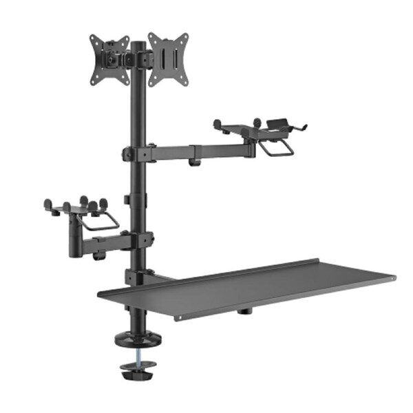 Brateck POS Mounting Solution For Dual Screens - Black