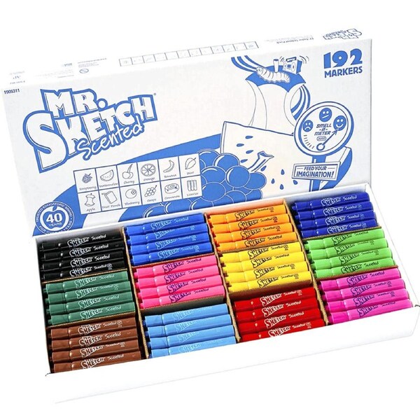 Mr Sketch Scented Markers Assorted Colours Scents 192 Box Pack Bulk