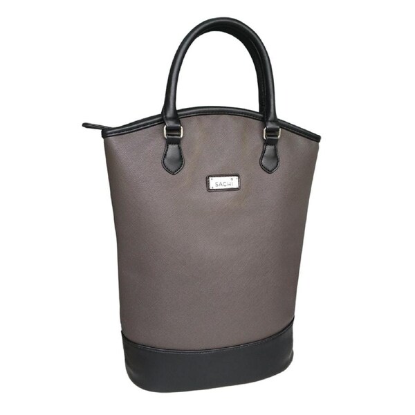 Sachi Insulated Two Bottle Wine Tote Bag - Charcoal