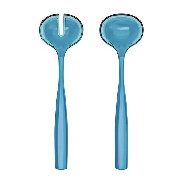 2pc Guzzini Dolcevita 28cm Salad Servers Plastic Serving Spoon/Fork Turquoise