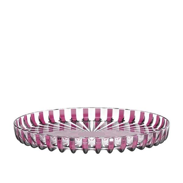 Guzzini Dolcevita 31x3.5cm Plastic Round Serving Storage Tray Container Amethyst