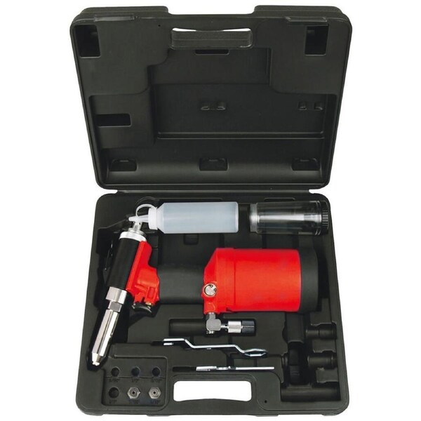Ampro A3706 3/16" Trigger Operated Air Riveter 90Psi Tool w/ Nozzel/Spanner