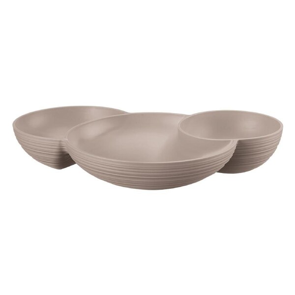 Guzzini Earth Tierra 29.5cm Hors D'oeuvres Plastic Serving Dish/Plate Taupe