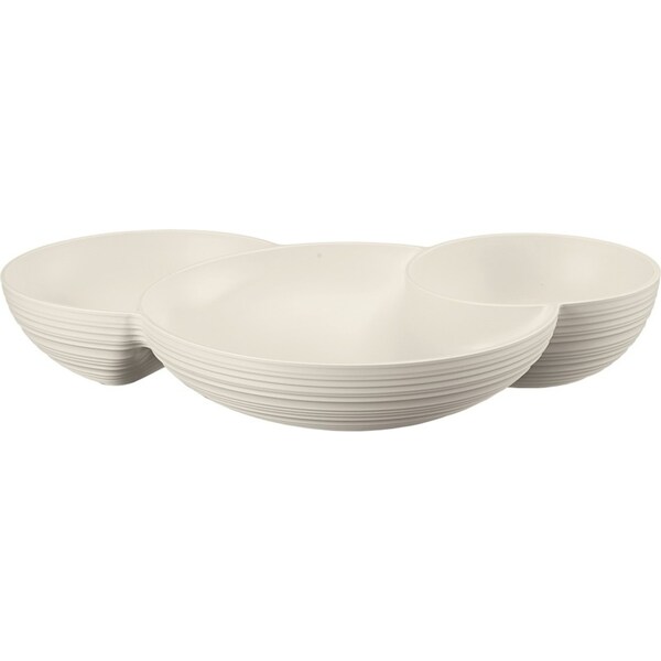 Guzzini Earth Tierra 29.5cm Hors D'oeuvres Plastic Serving Dish/Plate White