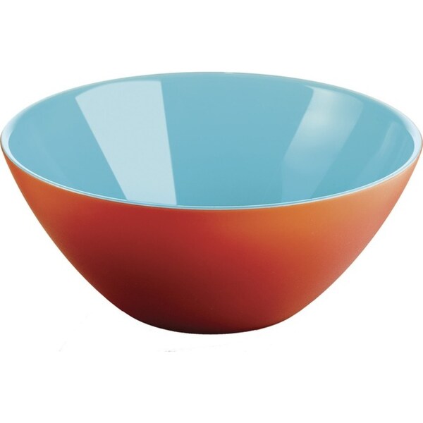 Guzzini My Fusion Plastic 25cm Serving Bowl Food/Salad Container Orange/SkyBlue