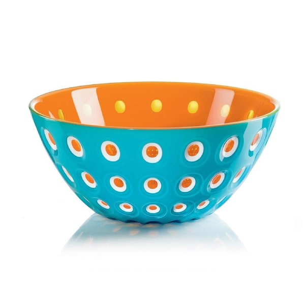 Guzzini Le Murrine Plastic 25cm Serving Bowl Food/Salad Container Blue/Orange
