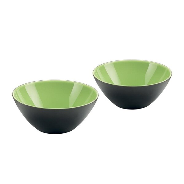 2pc Guzzini My Fusion Plastic 12.5cm Serving Bowl Food Container Black/Green