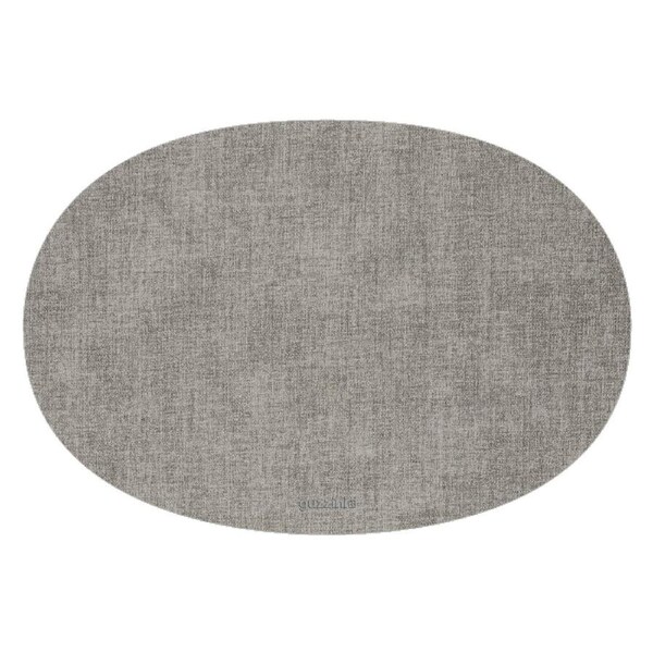 Guzzini Tiffany 48cm Oval Fabric Reversible Dining Placemat Tableware Sky Grey