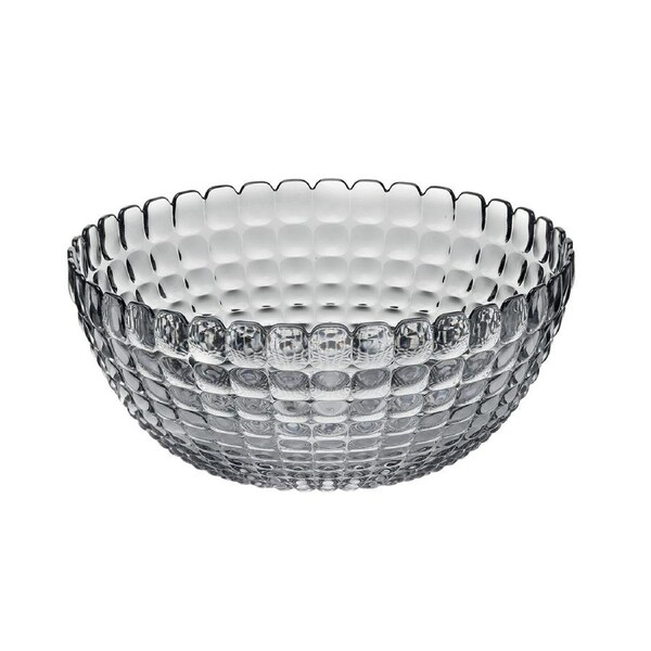 Guzzini Tiffany Plastic 25cm/3L Food/Salad Soup Bowl Meal Container Large Grey