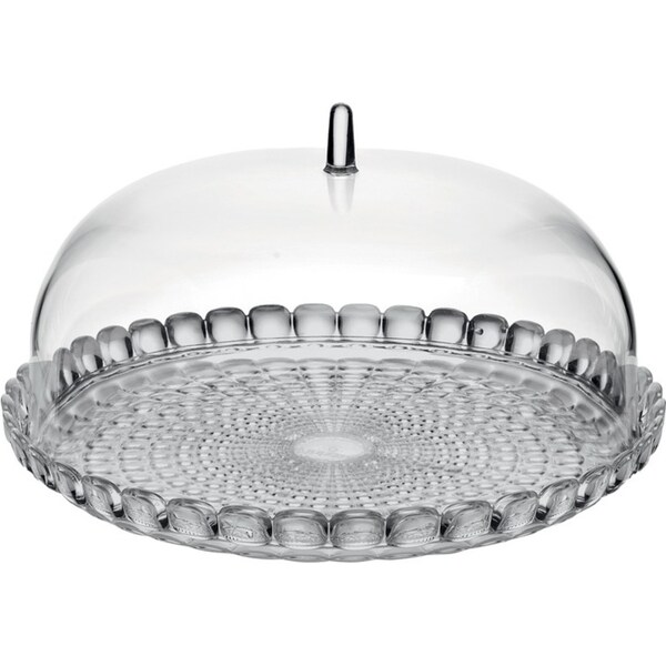 Guzzini Tifanny 30cm Small Snack/Dessert Display Cake Serving Set w/ Cover Grey