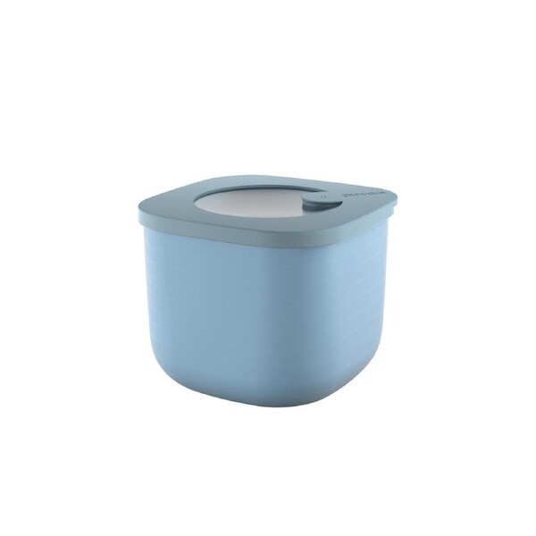 Guzzini Store & More 750ml Square Shallow Airtight Container w/ Matt Mid Blue