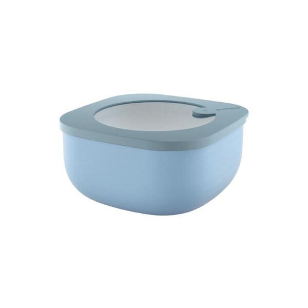 Guzzini Store & More 975ml Square Shallow Airtight Container w/Lid Matt Mid Blue
