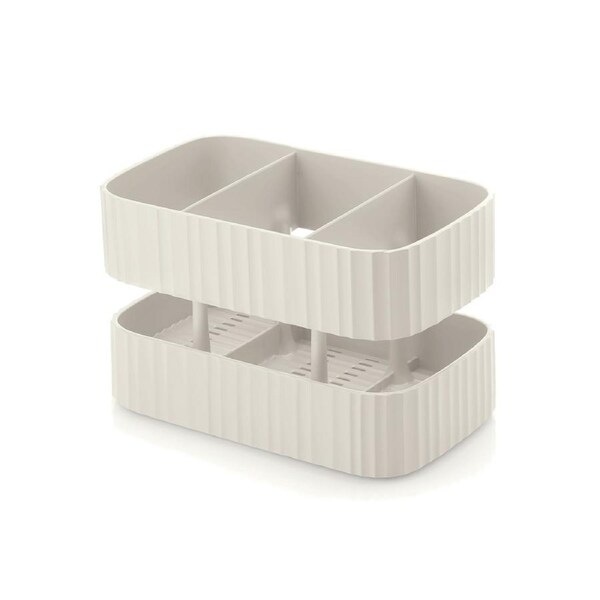 Guzzini Eco-Kitchen 17cm Plastic Tidy & Safe Cutlery Sink Tidy Organiser White