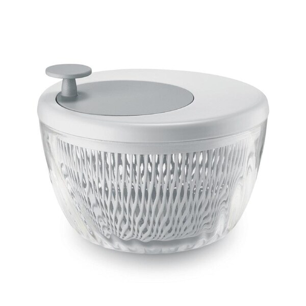 Guzzini Kitchen Active Design 19cm/4L Plastic Salad Spinner w/ lid Dryer White