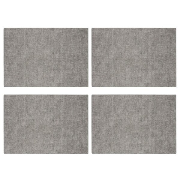 4x Guzzini Tiffany 43cm Fabric Dining Protect Reversible Placemat Tableware GRY