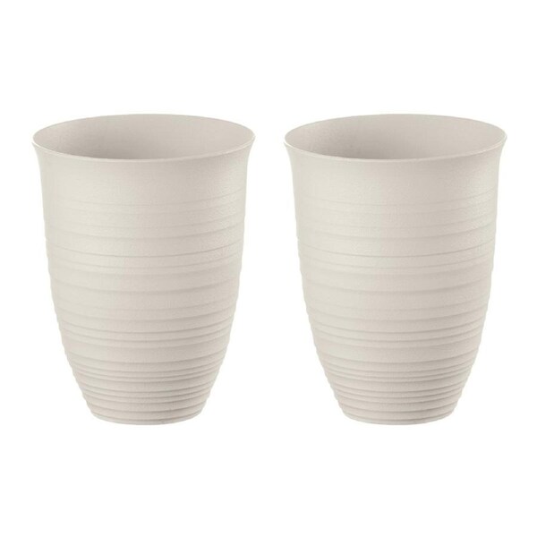 2x Guzzini Earth Tierra 12.4cm/520ml Tall Plastic Water Drinking Tumbler White