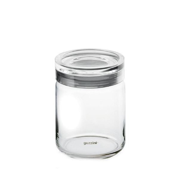 Guzzini Kitchen Active Design 1L/16.5cm Container Glass Storage Jar L Sky Grey