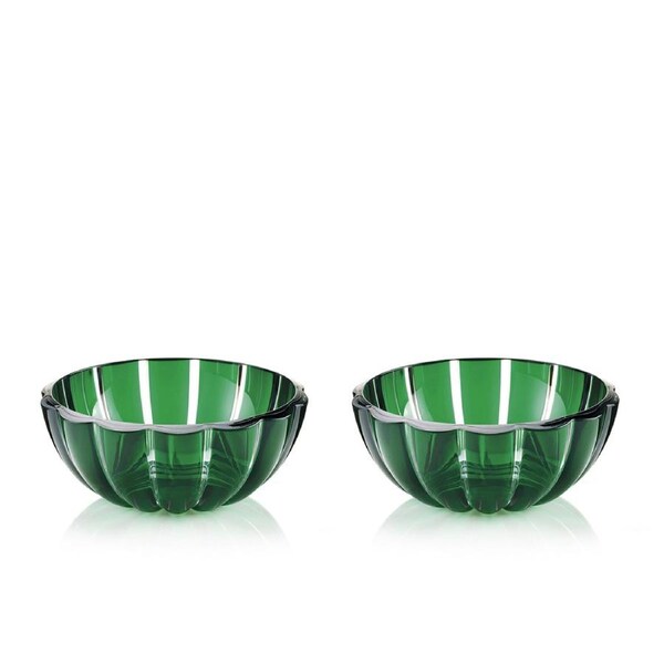 2x Guzzini Dolcevita 12cm/300ml Plastic Snack Salad Bowl Container Small Emerald