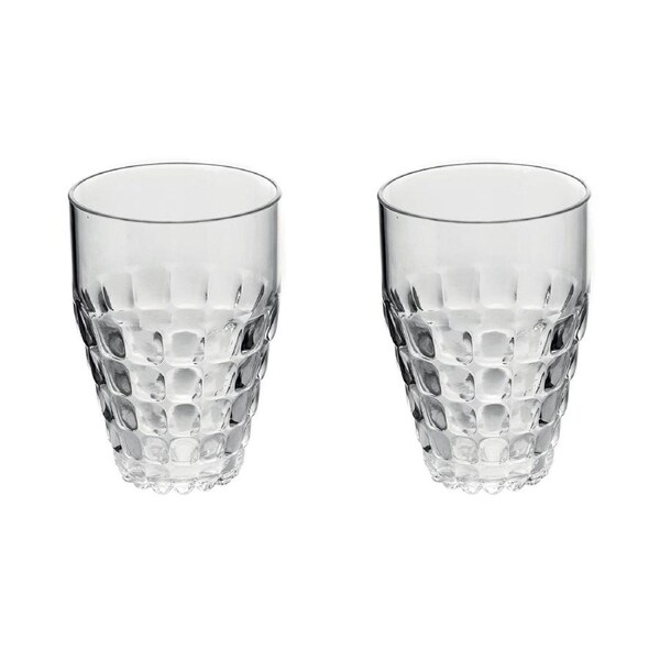 2x Guzzini Tiffany 510ml 19cm Plastic Tall Tumbler Water/Juice Drinking Glass CL