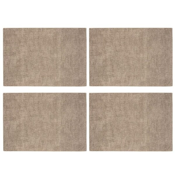 4x Guzzini Tiffany 43cm Fabric Dining Protect Reversible Placemat Tableware Sand