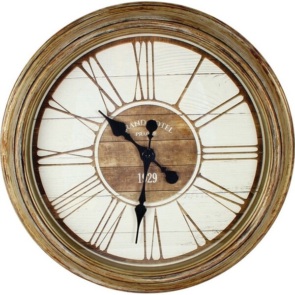 Maine & Crawford Caesar 46cm Plastic Analogue Wall Clock Decor Antique Brown