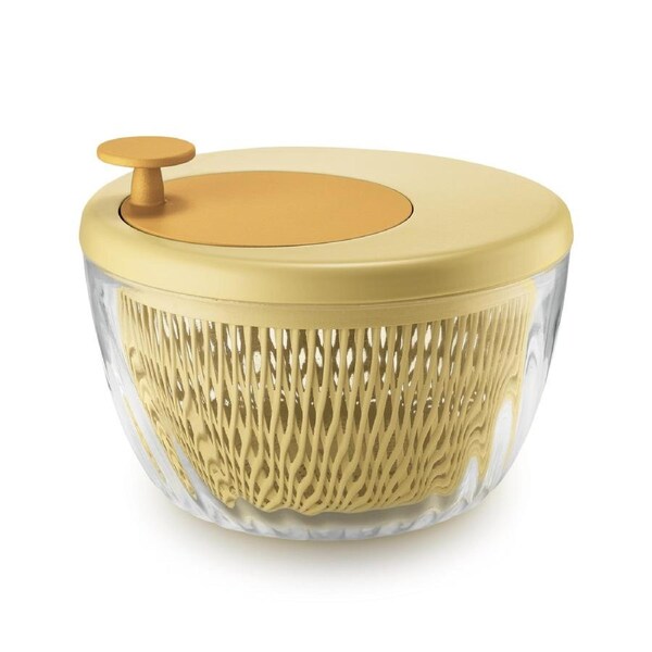 Guzzini Kitchen Active Design 19cm/4L Plastic Salad Spinner w/lid Dryer Acid YLW