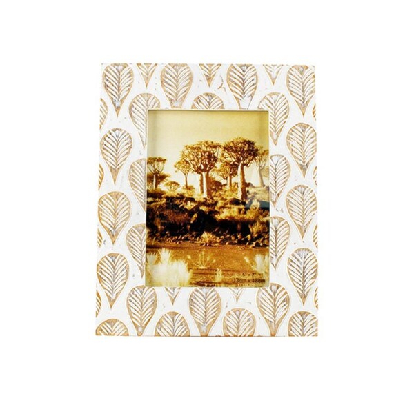Maine & Crawford Calba 26x21cm MDF Photo Frame Picture Display Holder White Wash