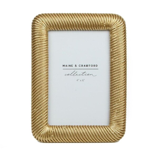 Maine & Crawford Mel 19cm Antique Resin Photo Frame Picture Display Holder Gold