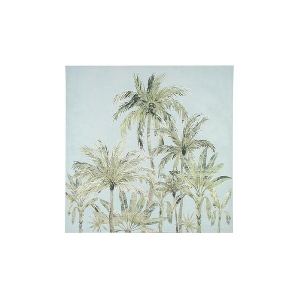 Maine & Crawford Belle 80x80cm Palm Paradise Print Stretched Canvas Wall Art