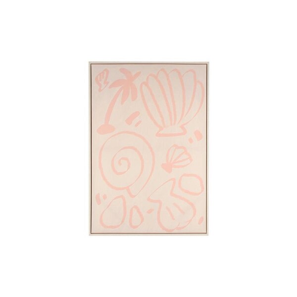 Maine & Crawford Birch 90x60cm Painted Beach Canvas w/ White PS Frame Wall Art