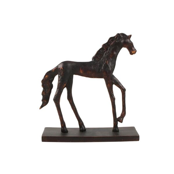 Maine & Crawford 30x28cm Kali Horse Iron Statue Home/Room Standing Decor Black