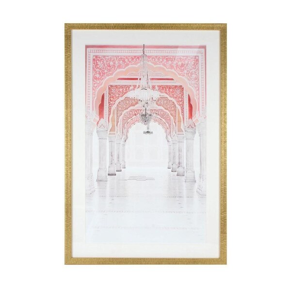 Maine & Crawford Brielle 90x60cm Vestibule Wall Art Decor w/Glass Gold PS Frame