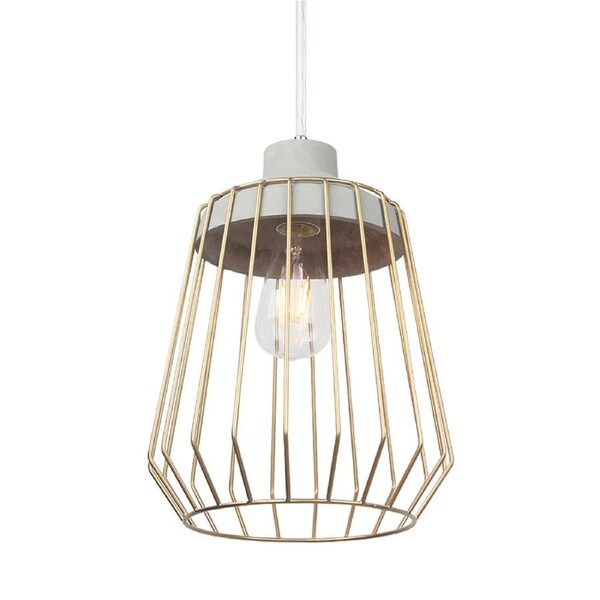 Maine & Crawford Luminite Lamp Cover 25x135cm Cage/Concrete Pendant Lab Copper