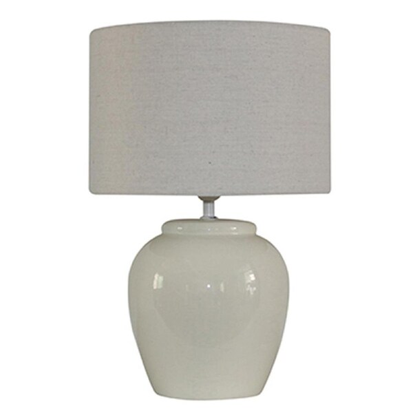Maine & Crawford Hennessy 43cm Ceramic Bedside Light Desk Table Lamp Decor Cream