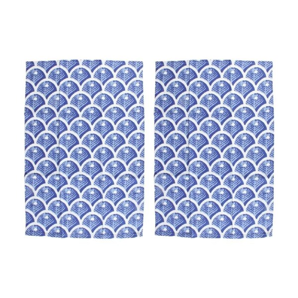 2pc Maine & Crawford Holmes 60x40cm Cotton Tea Hand Towel Kitchen Cloth Blue