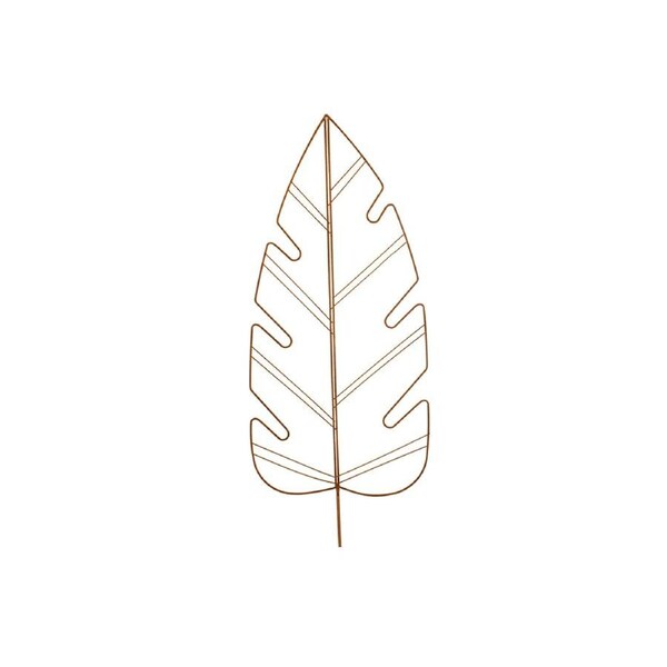 Maine & Crawford Yamba 120cm Monstera Leaf Outdoor Cast Iron Trellis Rusted