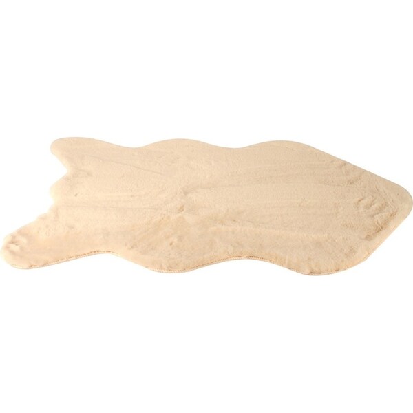 Maine & Crawford Emery 90x60cm Faux Pelt Rug Floor Mat Home Carpet Decor White