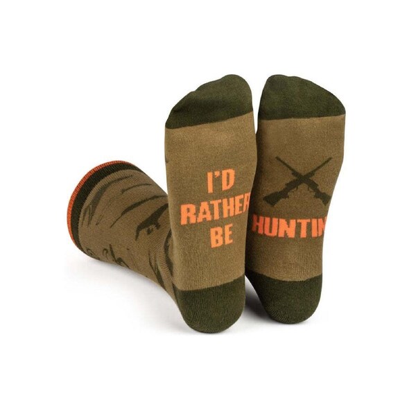 Lavley I'd Rather Be Hunting Casual Unisex Outdoors Crew Length Novelty Socks