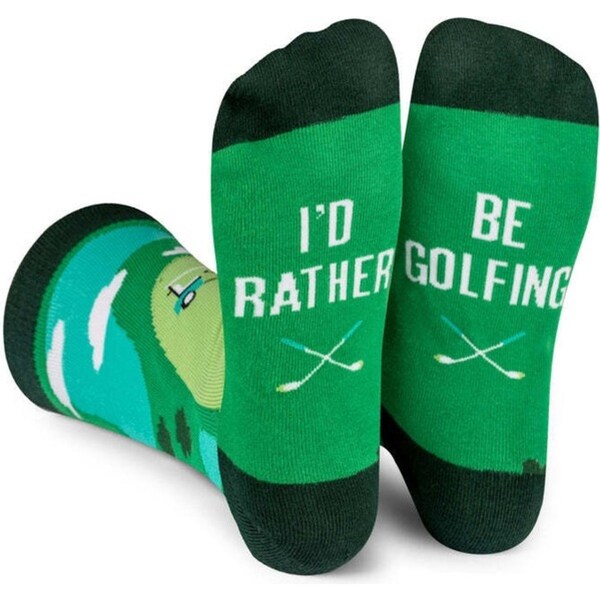Lavley I'd Rather Be Golfing Casual Unisex Sports Funny Novelty Socks Pair