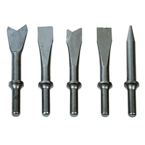 5pc Ampro A1702 Air Chisel Chrome Molybdenum Steel Moly Set For Air Hammers