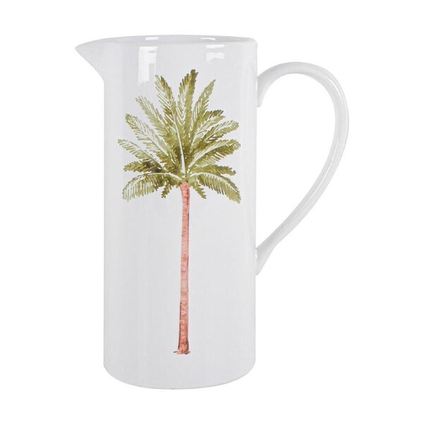Maine & Crawford St Barts 28cm Green Palm Dolomite Jug Water Container Pitcher