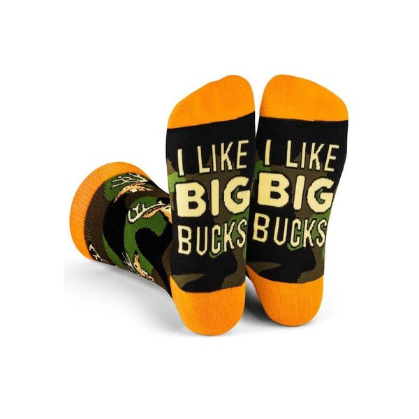 Lavley I Like Big Bucks Casual Unisex Outdoors Crew Length Funny Novelty Socks