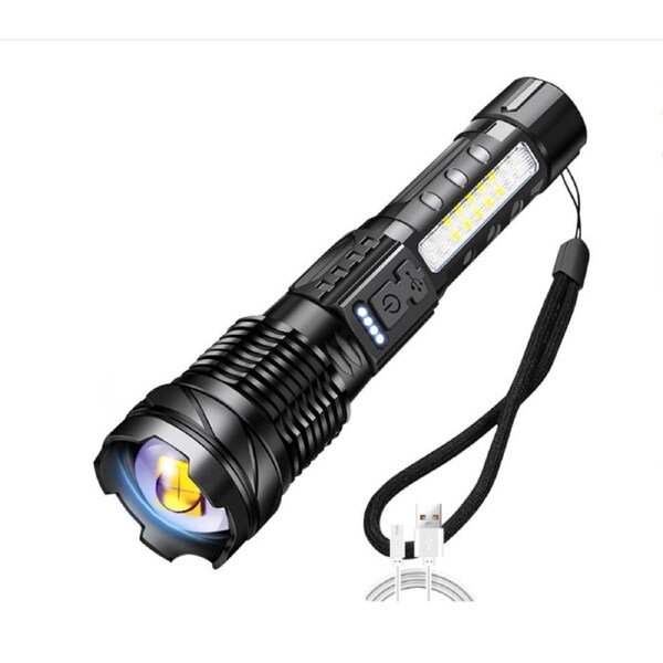900000 Lumens XHP50 Zoom Flashlight LED Rechargeable Lamp Torch