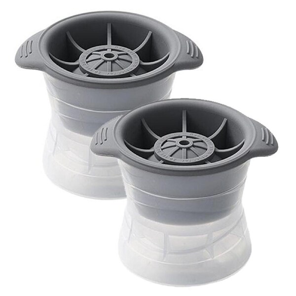 2pcs Silicone Large Ice Ball Mold Spherical Ice Cube Mould Ice Box Ice Cube