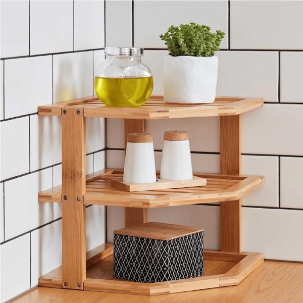 3 Tiers BAMBOO KITCHEN RACK