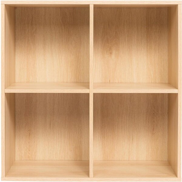 Openook 4 Cube Shelf Storage Unit - Oak