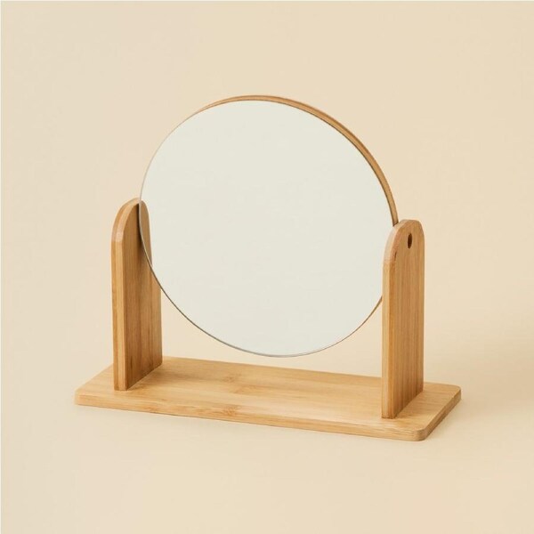 Openook Two Sided Mirror with Magnifier - Bamboo