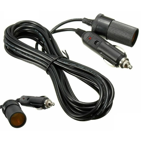 5m Car Cigarette Cigar Lighter Extension Adapter Plug Cable Cord Lead Socket